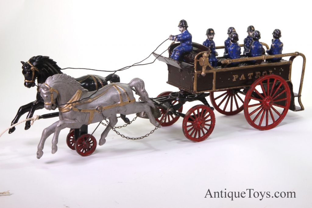 Shimer Police Patrol Cast Iron Wagon *SOLD* – AntiqueToys.com – Antique ...