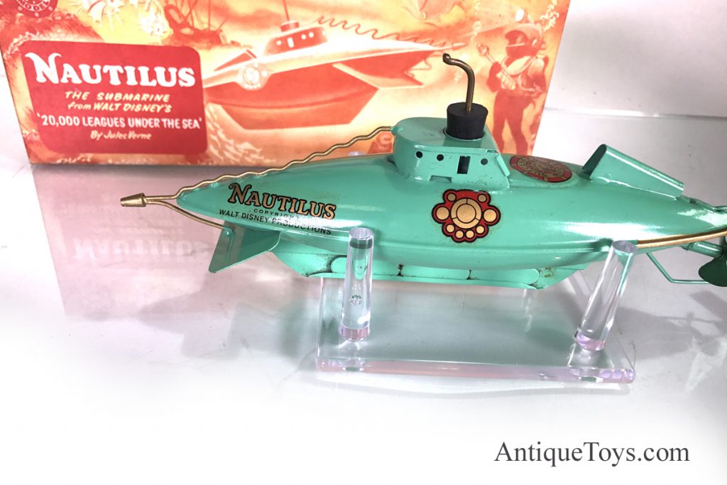 Nautilus Toy Submarine Clockwork Disney 20,000 Leagues Under The Sea ...