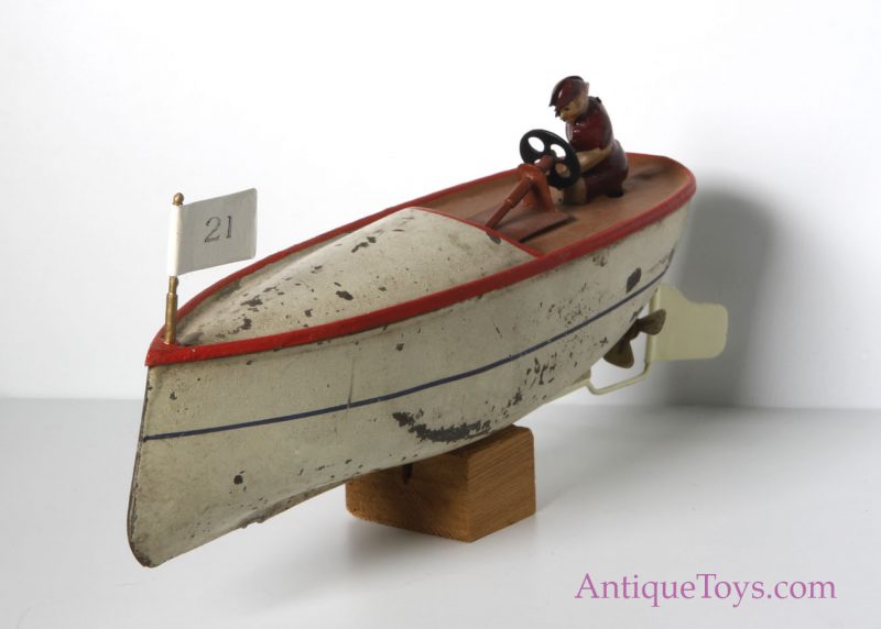 Arnold Speedboat Tin Windup, Vintage Boat Toy <FONT COLOR="ff000 ">*SOLD*</font>