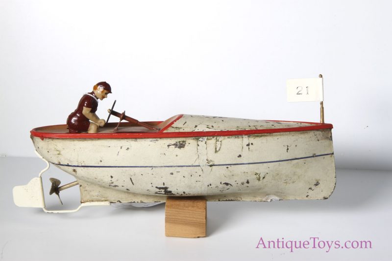 Arnold Speedboat Tin Windup, Vintage Boat Toy <FONT COLOR="ff000 ">*SOLD*</font> - Image 8