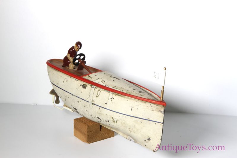 Arnold Speedboat Tin Windup, Vintage Boat Toy <FONT COLOR="ff000 ">*SOLD*</font> - Image 9