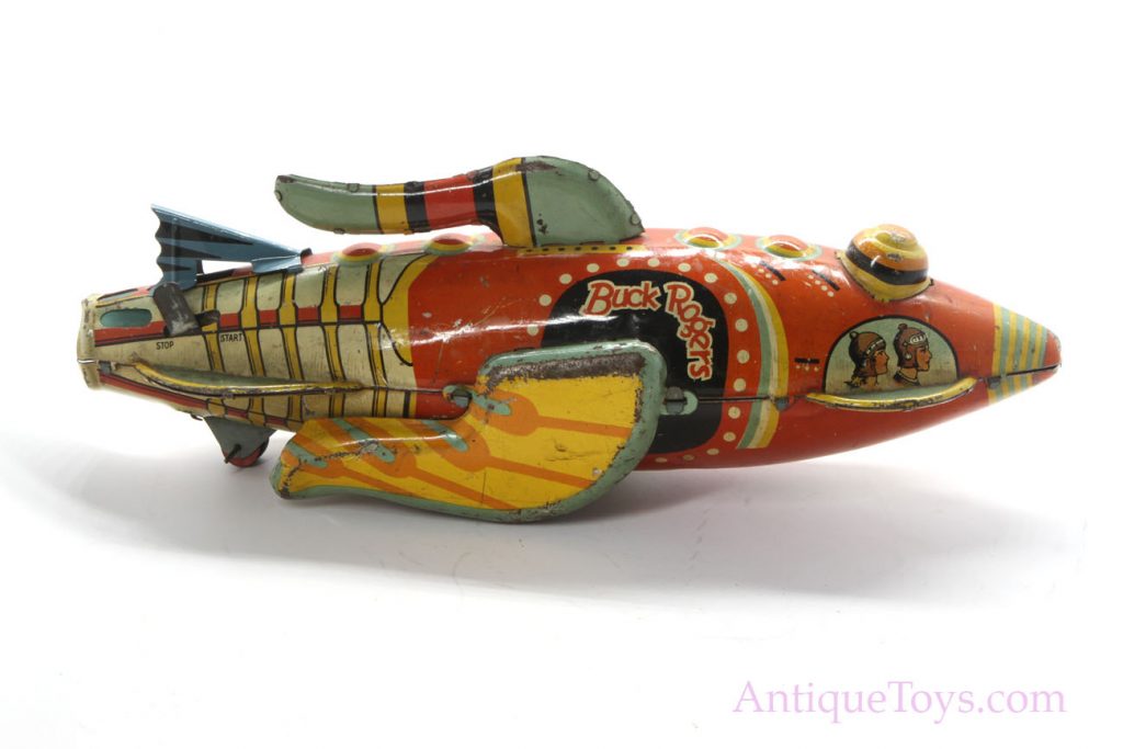 Buck Rogers Spaceship Tin Windup Vintage Toy *SOLD* – AntiqueToys.com ...