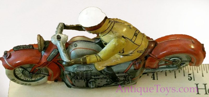 G. Fischer German Windup Tin Motorcycle <FONT COLOR="ff000 ">*SOLD*</font> - Image 5