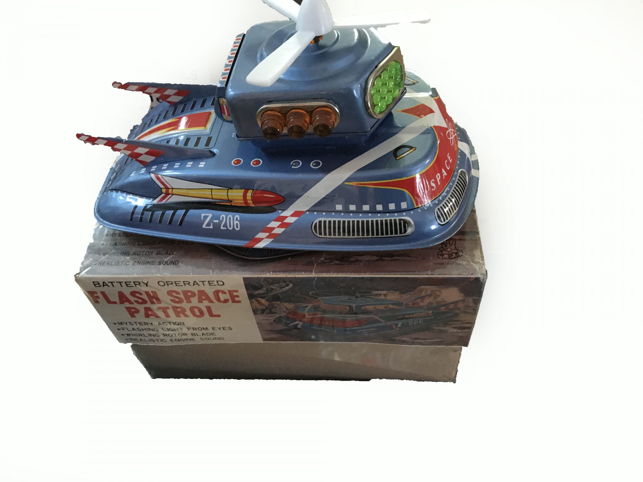 Battery Operated Flash Space Patrol Ship with Box For Sale *SOLD 