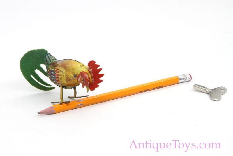 German Tin Rooster Hopping Windup Toy for Sale - Image 2