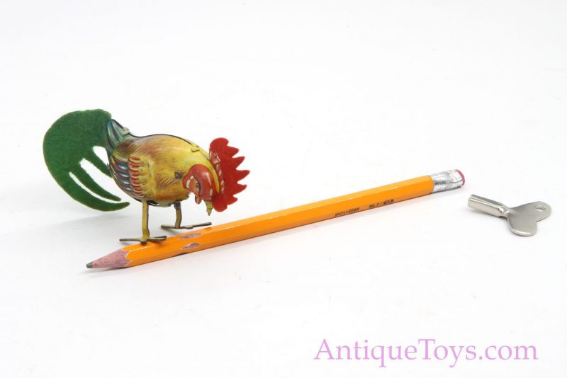 German Tin Rooster Hopping Windup Toy for Sale - Image 4