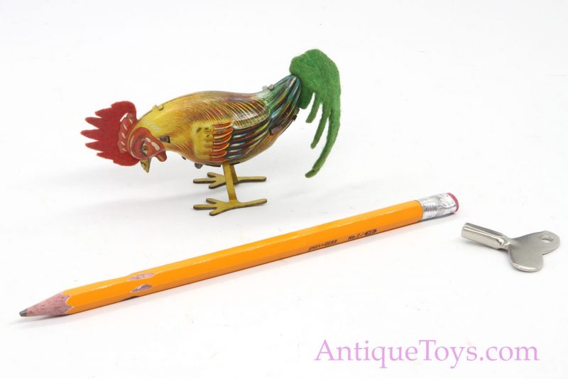 German Tin Rooster Hopping Windup Toy for Sale - Image 6