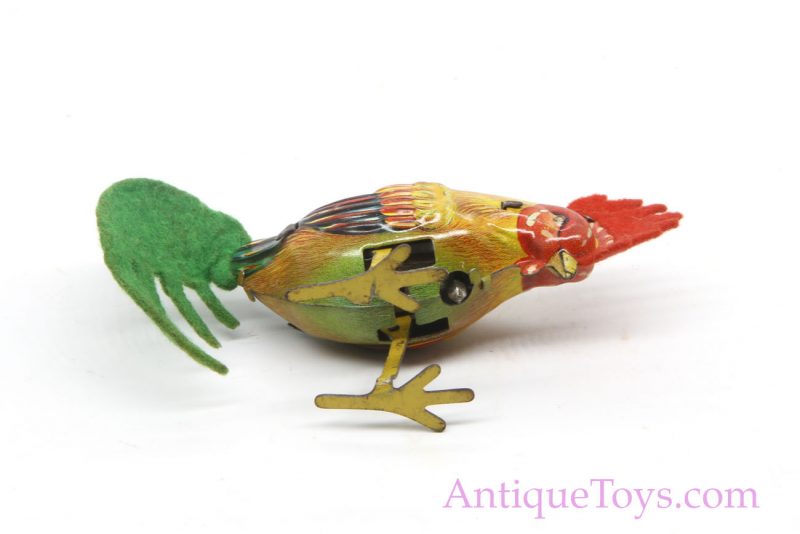 German Tin Rooster Hopping Windup Toy for Sale - Image 8