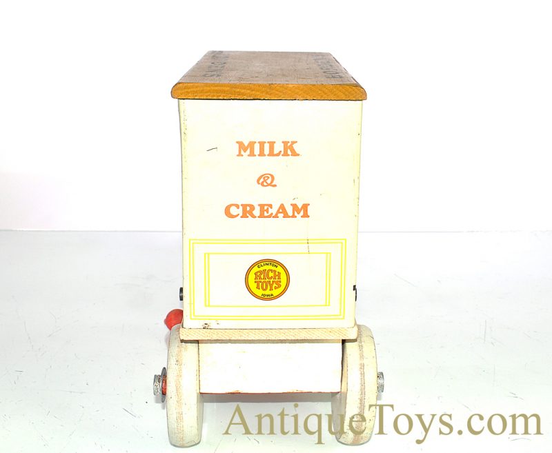 Vintage ca. 1930's Rich Toys Borden's Dairy #257 Golden Crest Pull Toy Horse & Wagon <FONT COLOR="ff000 ">*SOLD*</font> - Image 5