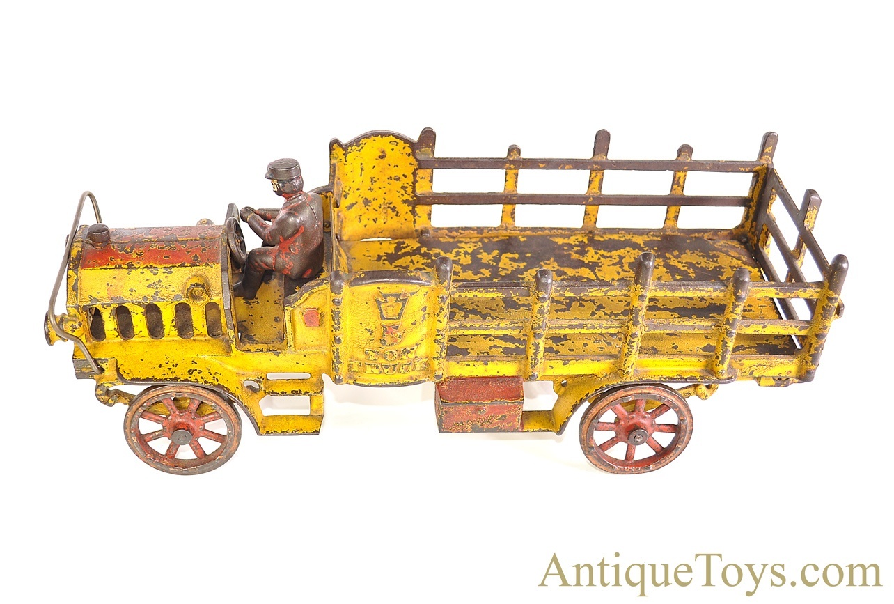 Hubley Yellow Cast Iron 5 Ton Truck Open Stake Delivery Truck for Sale ...