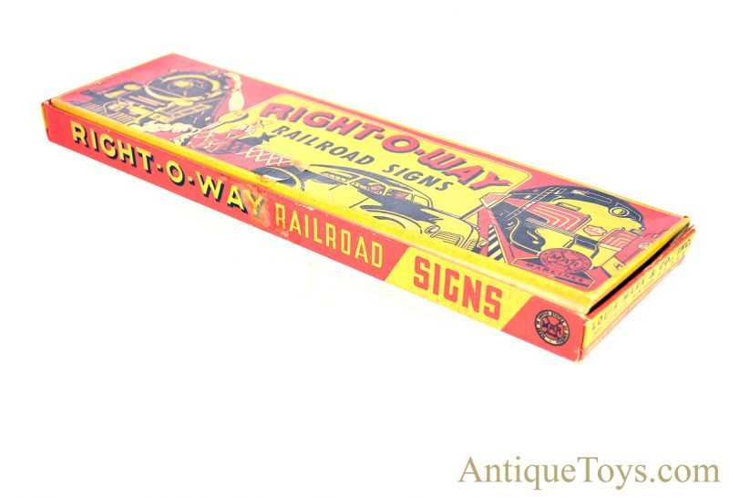 Marx Right-O-Way Railroad Signs Model Train Signs in Box for Sale - Image 5