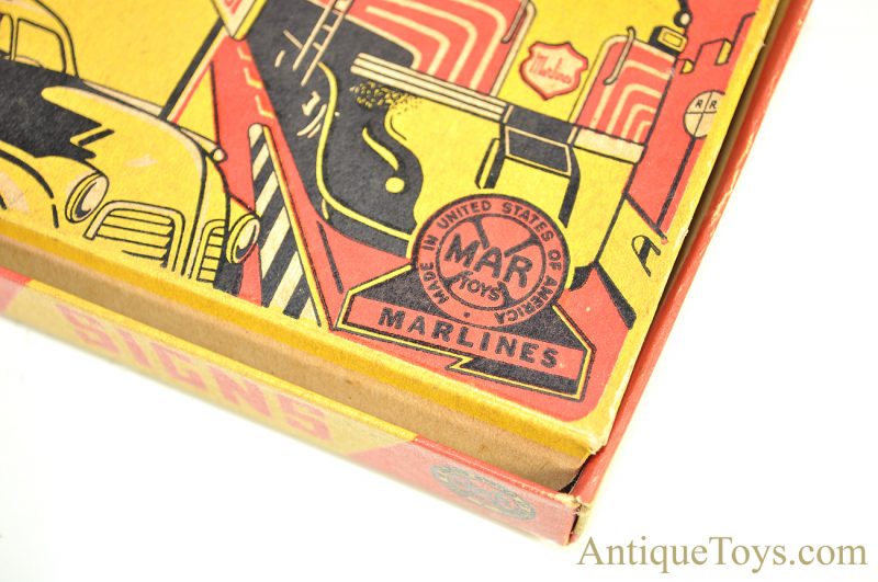 Marx Right-O-Way Railroad Signs Model Train Signs in Box for Sale - Image 8