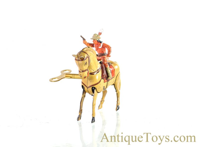 German Tin Lithographed Windup Western Style American Indian on Horse <FONT COLOR="ff000 ">*SOLD*</font> - Image 3