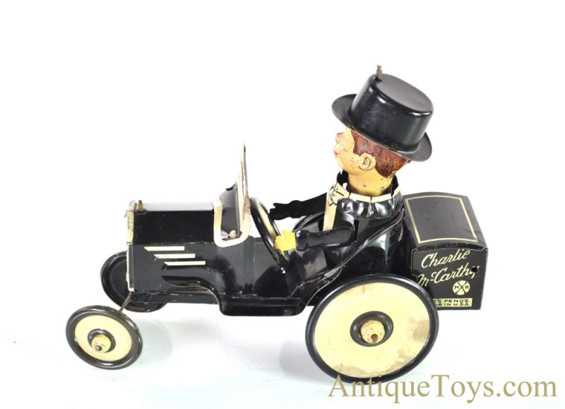 Marx Lithographed Tin Windup “Charlie McCarthy in his Benzine Buggy” Crazy Car Toy <FONT COLOR="ff000 ">*SOLD*</font> - Image 3