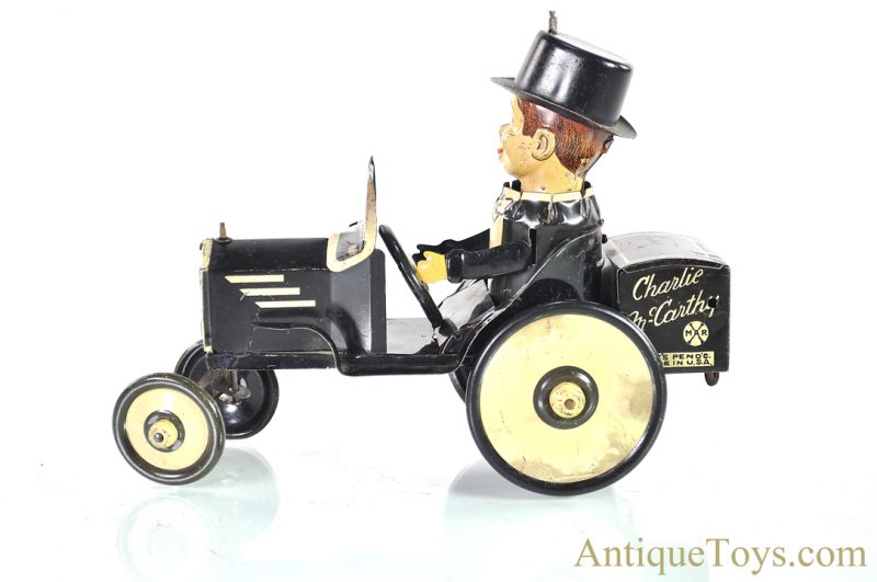 Marx Lithographed Tin Windup “Charlie McCarthy in his Benzine Buggy” Crazy Car Toy <FONT COLOR="ff000 ">*SOLD*</font> - Image 2