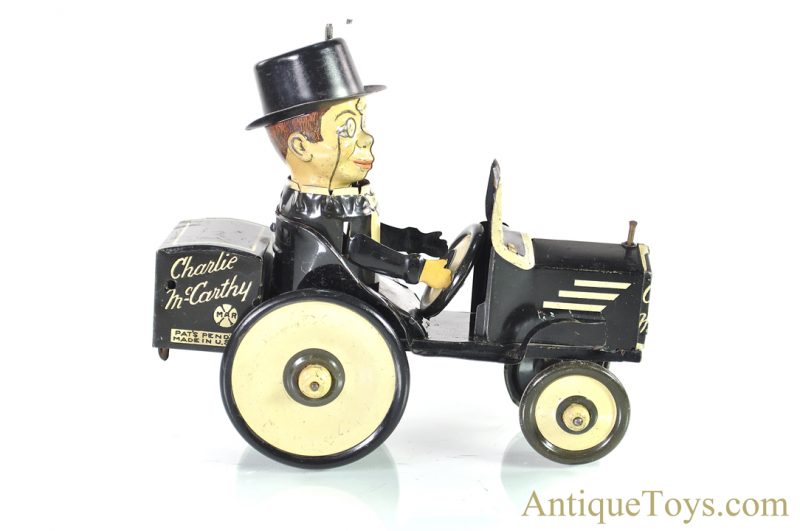 Marx Lithographed Tin Windup “Charlie McCarthy in his Benzine Buggy” Crazy Car Toy <FONT COLOR="ff000 ">*SOLD*</font>