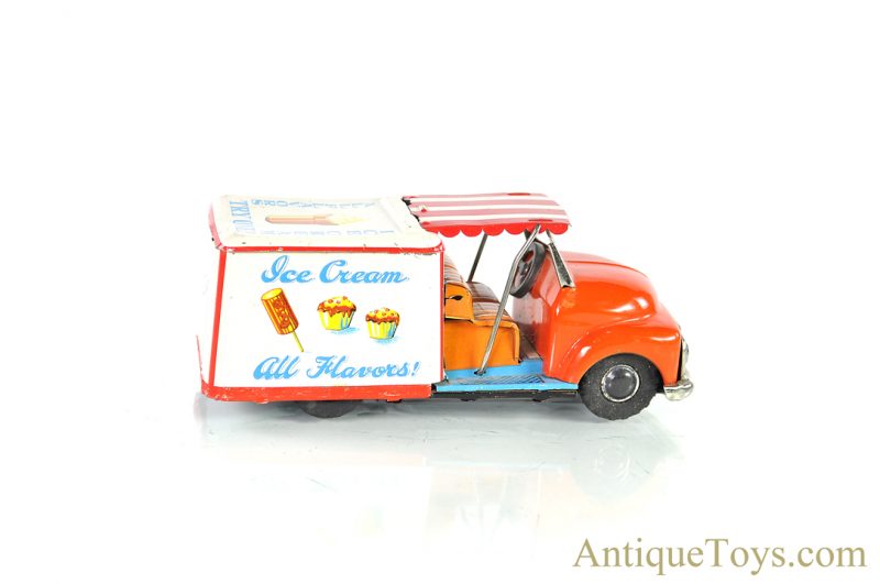 Japanese Tin Lithographed Friction Ice Cream Truck for Sale