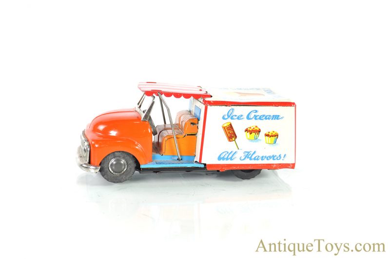 Japanese Tin Lithographed Friction Ice Cream Truck for Sale - Image 2