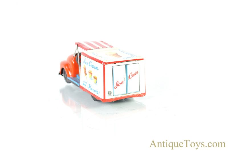 Japanese Tin Lithographed Friction Ice Cream Truck for Sale - Image 6