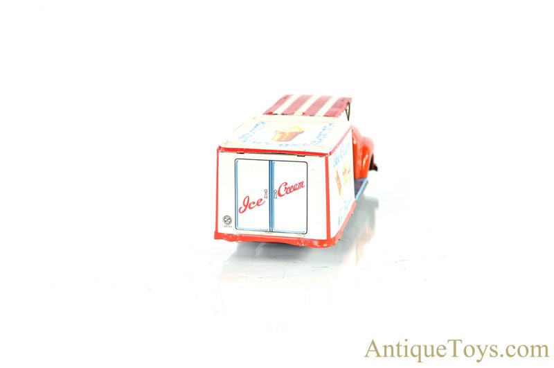 Japanese Tin Lithographed Friction Ice Cream Truck for Sale - Image 7