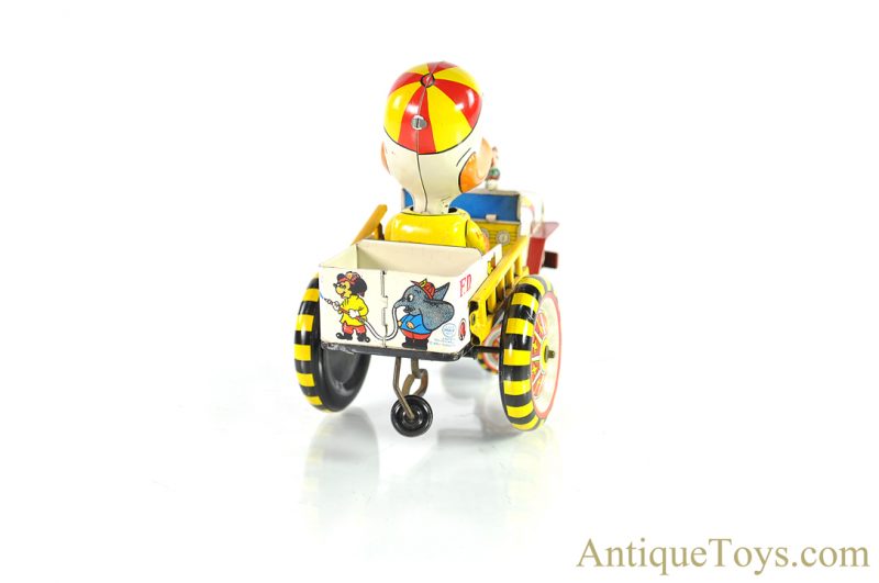 Linemar Marx Tin Lithographed Windup “Mechanical Fire Chief Donald Duck” Crazy Action Fire Truck Engine Disney Japanese Toy for Sale - Image 6