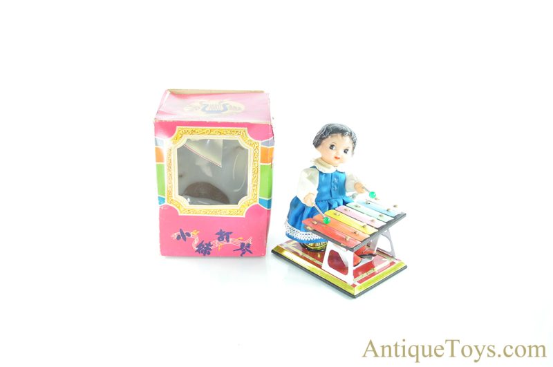 Chinese Tin Lithographed MS085 “Little Performer” Xylophone Girl <FONT COLOR="ff000 ">*SOLD*</font> - Image 2