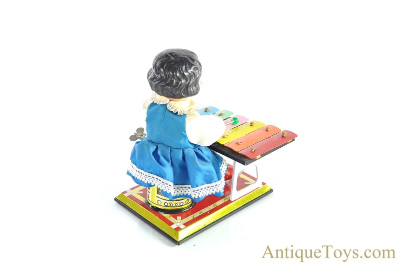 Chinese Tin Lithographed MS085 “Little Performer” Xylophone Girl <FONT COLOR="ff000 ">*SOLD*</font> - Image 5