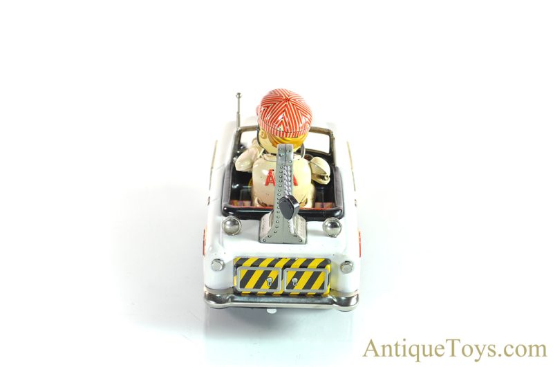 Nomura (TN) Tin Lithographed Battery Operated “Mystery Action Emergency Service” AAA Tow Truck Japanese Toy with Box <FONT COLOR="ff000 ">*SOLD*</font> - Image 7