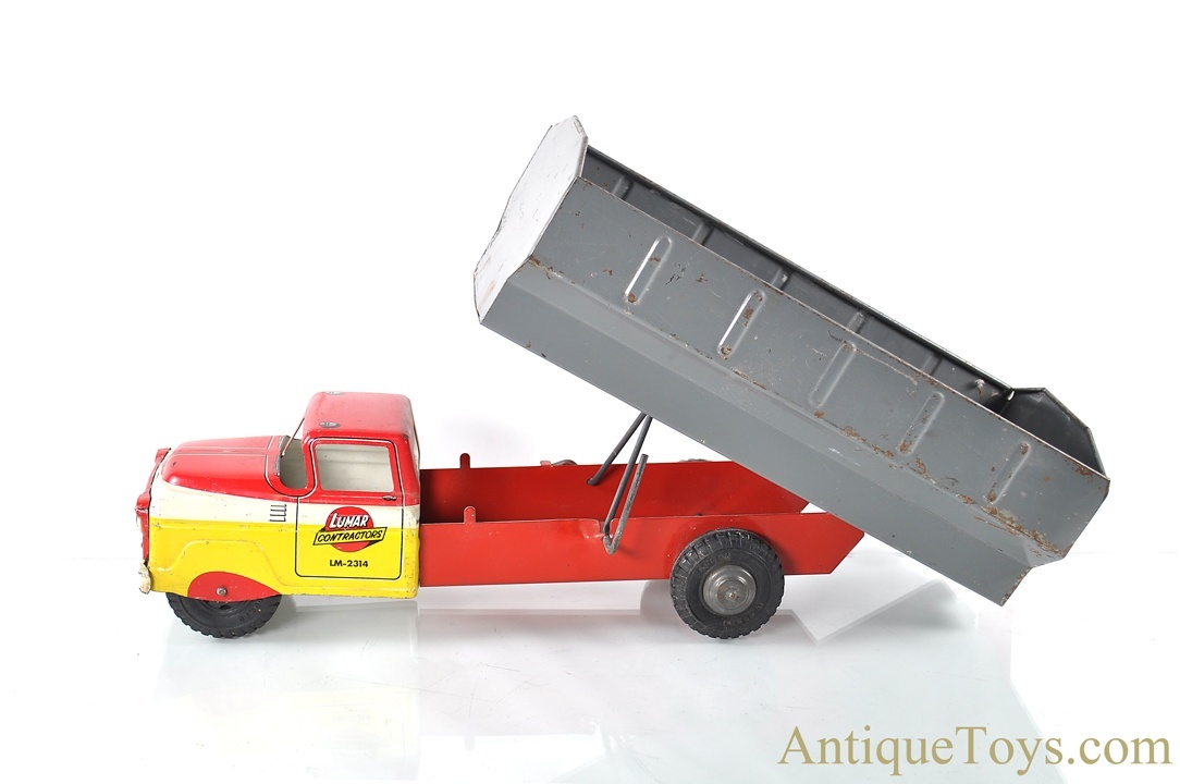 Louis Marx, Vintage Louis Marx and Co Pressed Steel Toy Lumar Contractors  Dragline Truck
