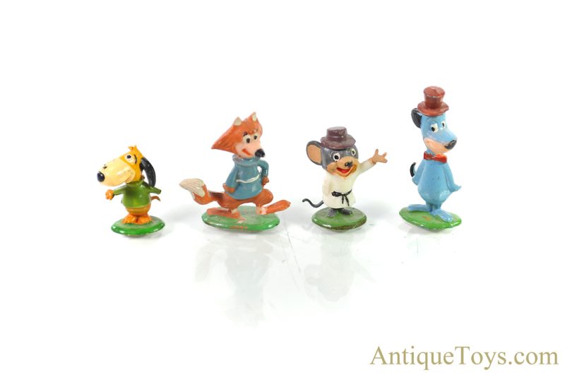 Marx Plastic TV Tinykins Hanna-Barbera Augie Doggie, Fibber Fox, Huckleberry Hound, Blabber Mouse Figures <FONT COLOR="ff000 ">*SOLD*</font>