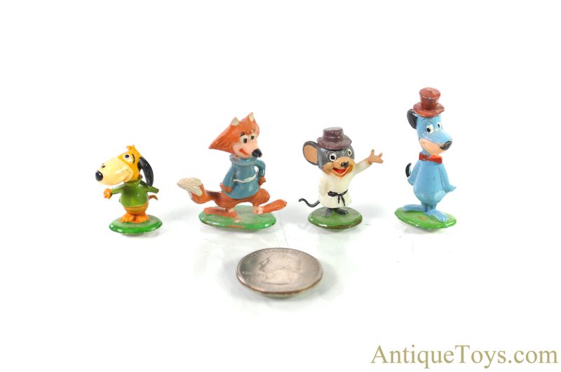 Marx Plastic TV Tinykins Hanna-Barbera Augie Doggie, Fibber Fox, Huckleberry Hound, Blabber Mouse Figures <FONT COLOR="ff000 ">*SOLD*</font> - Image 2