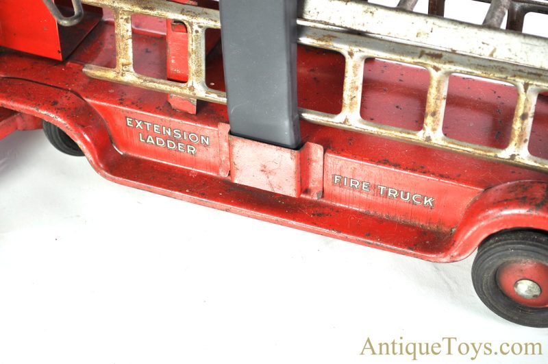 Buddy L Pressed Steel Fire Engine Extension Ladder Fire Truck Ride On or Pull Toy <FONT COLOR="ff000 ">*SOLD*</font> - Image 8