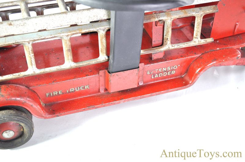 Buddy L Pressed Steel Fire Engine Extension Ladder Fire Truck Ride On or Pull Toy <FONT COLOR="ff000 ">*SOLD*</font> - Image 7