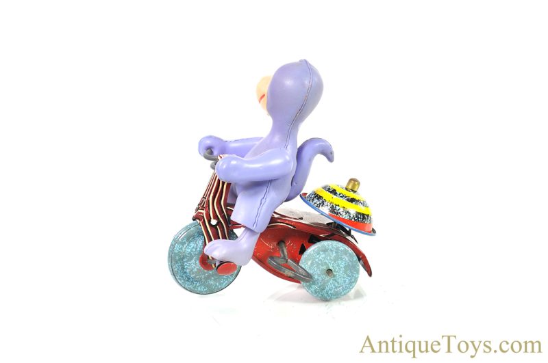 Marx Tin Lithographed Windup Hanna-Barbera's Dino “Mechanical Tricycle” with Revolving Bell <FONT COLOR="ff000 ">*SOLD*</font> - Image 3