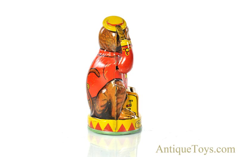 J. Chein Tin Lithographed Mechanical Monkey Bank for Sale - Image 3