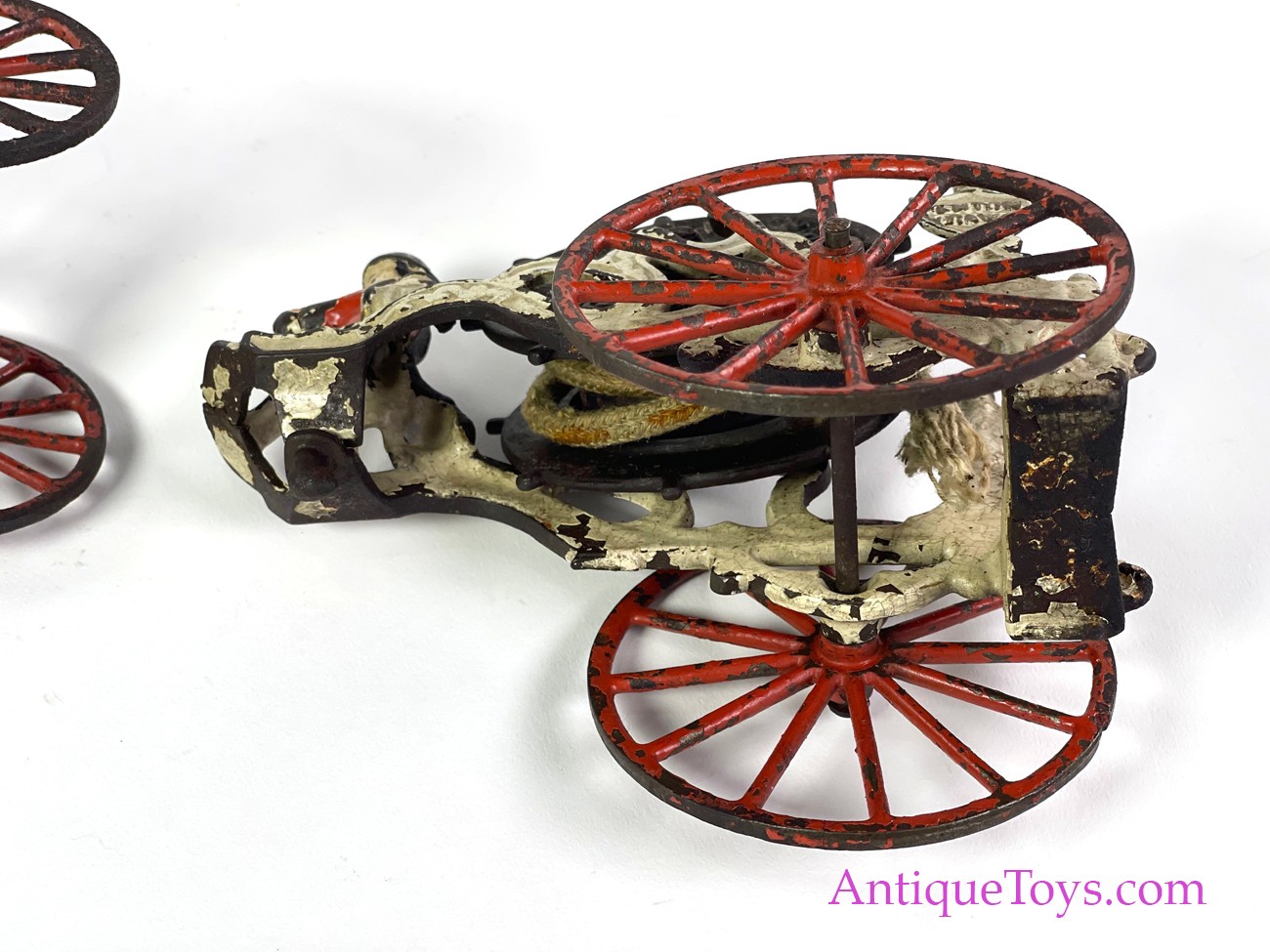 Kenton Cast Iron Hose Reel Fire Wagon *SOLD* -  - Antique  Toys for Sale