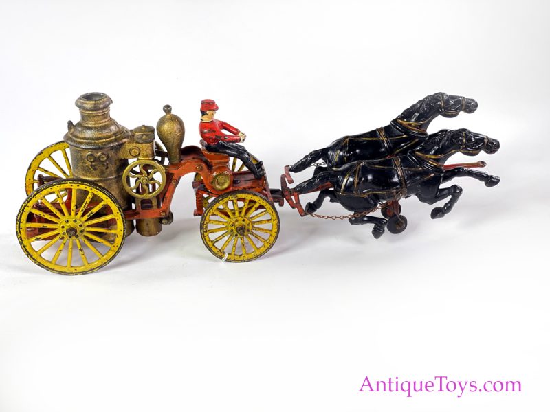 Wilkins Cast Iron Horse Drawn Fire Pumper <FONT COLOR="ff000 ">*SOLD*</font> - Image 13