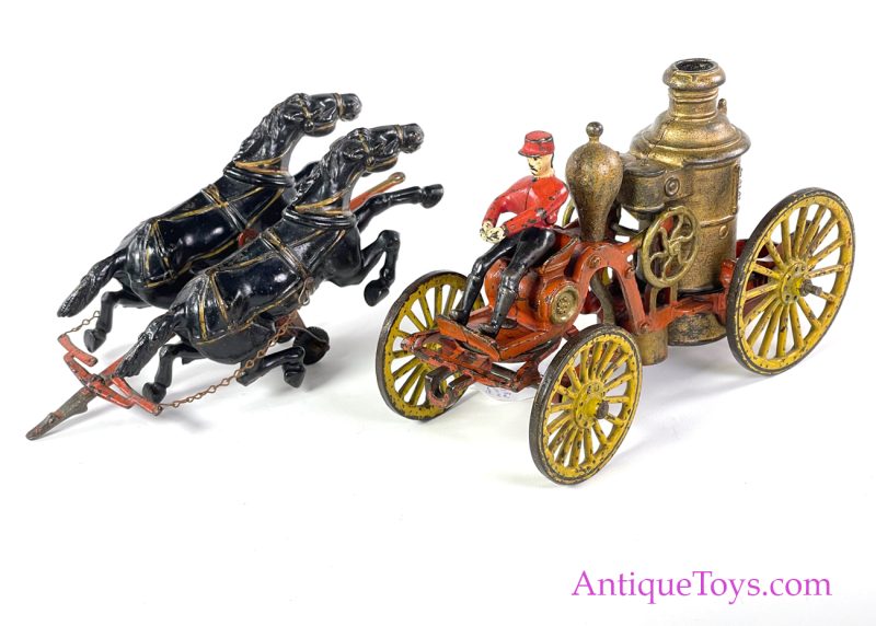 Wilkins Cast Iron Horse Drawn Fire Pumper <FONT COLOR="ff000 ">*SOLD*</font> - Image 6