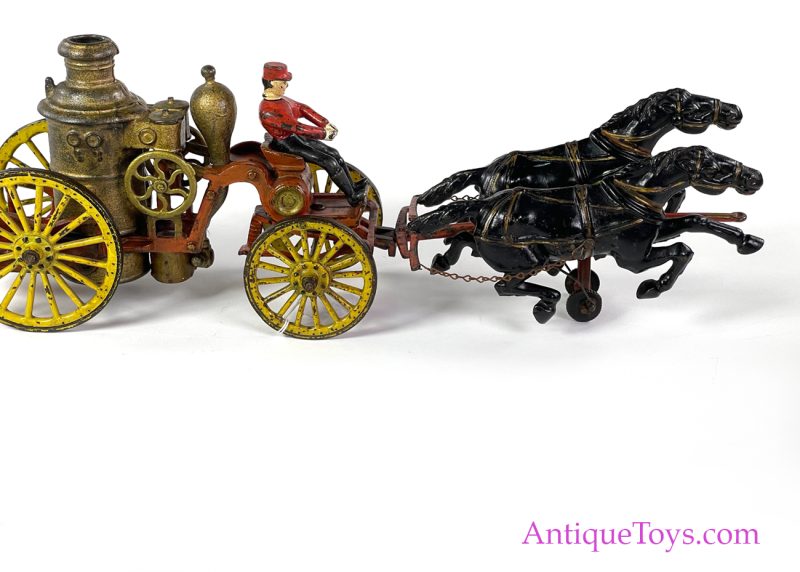 Wilkins Cast Iron Horse Drawn Fire Pumper <FONT COLOR="ff000 ">*SOLD*</font> - Image 2