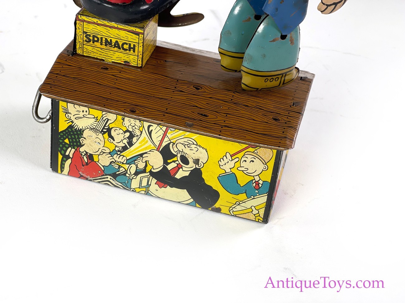 Sold at Auction: Vintage 1936 Louis Marx Popeye & Olive Oyl Tin Litho  Wind-Up Rooftop Jiggers w/ Box WORKS