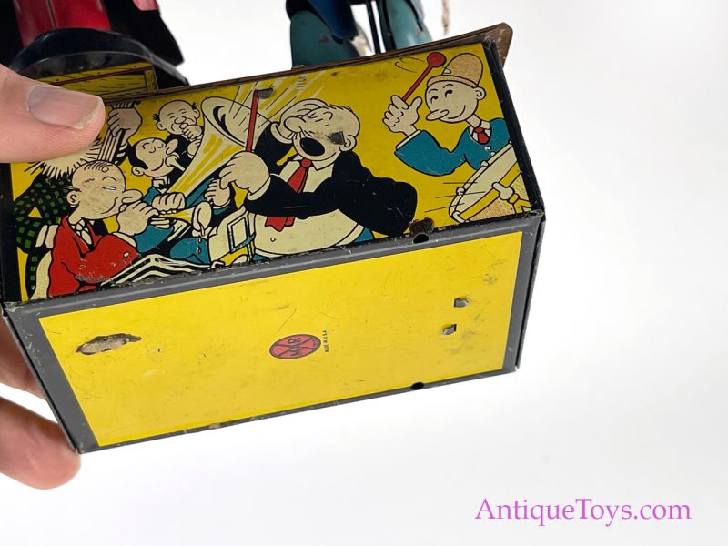 Marx ca. 1930's Tin Lithographed Windup Popeye and Olive Oyl Jigger <FONT COLOR="ff000 ">*SOLD*</font> - Image 2