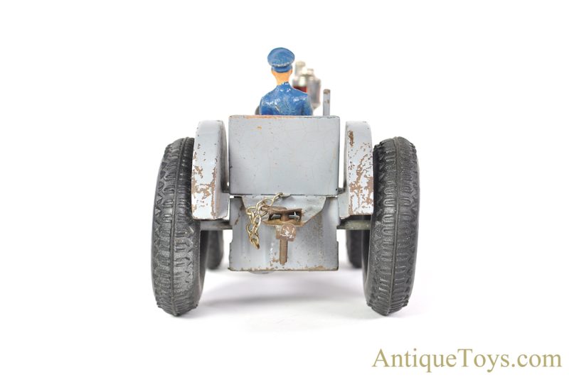 Gama Toys ca. 1937 Tin Lithographed Clockwork 78/2 Tractor with Covered Trailer in Box German Toy for Sale <FONT COLOR="ff000 ">*SOLD*</font> - Image 6