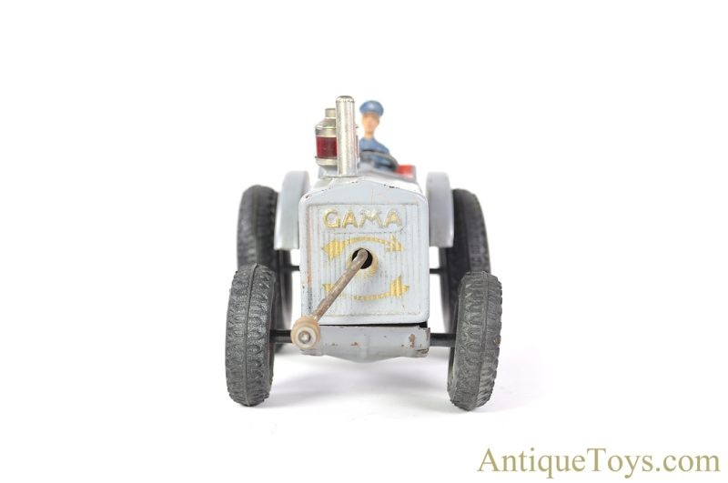 Gama Toys ca. 1937 Tin Lithographed Clockwork 78/2 Tractor with Covered Trailer in Box German Toy for Sale <FONT COLOR="ff000 ">*SOLD*</font> - Image 5