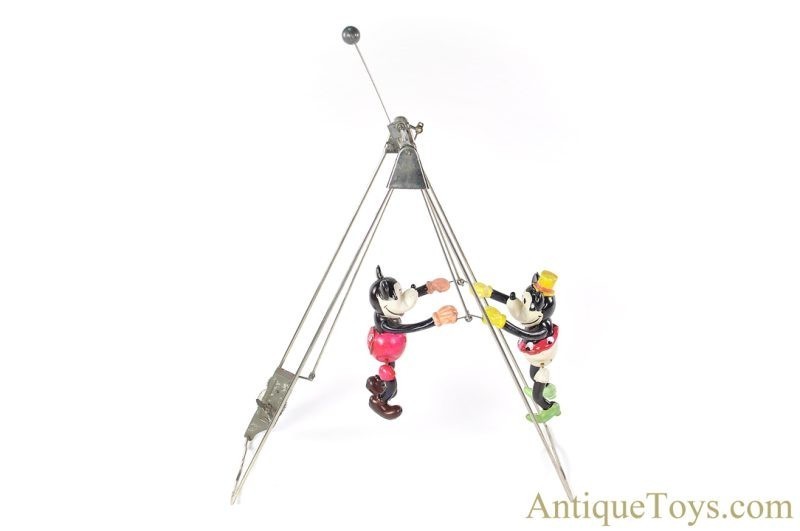 Geo. Borgfeldt & Co. Nifty Toy Windup Celluloid "Mickey Mouse & Minnie Mouse as Acrobats" in Box <FONT COLOR="ff000 ">*SOLD*</font> - Image 3