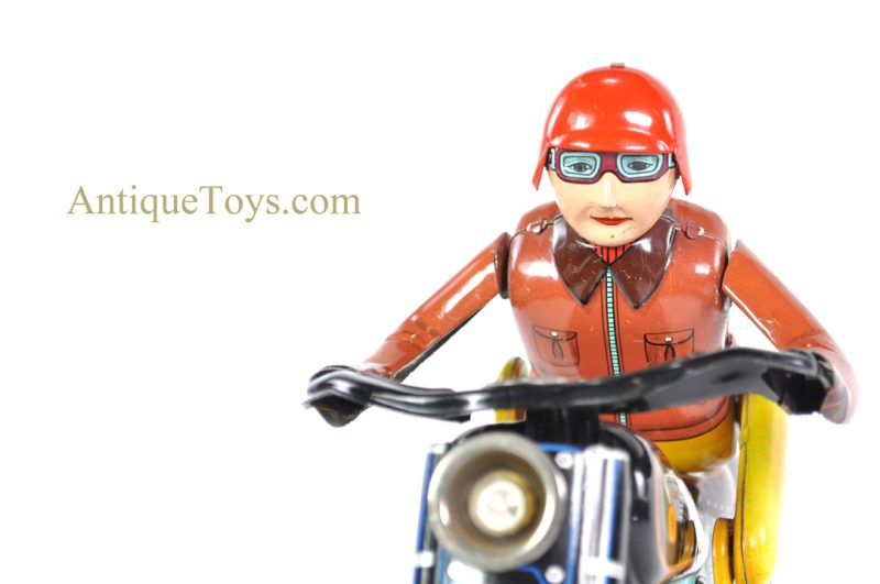 Masudaya Modern Toys (MT) Tin Lithographed Battery-Operated "Atom" Motorcycle "Expert Motorcyclist" <FONT COLOR="ff000 ">*SOLD*</font> - Image 9