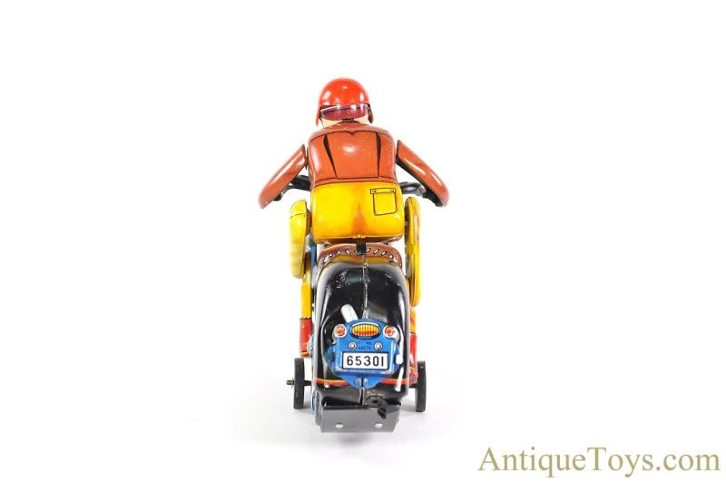 Masudaya Modern Toys (MT) Tin Lithographed Battery-Operated "Atom" Motorcycle "Expert Motorcyclist" <FONT COLOR="ff000 ">*SOLD*</font> - Image 8