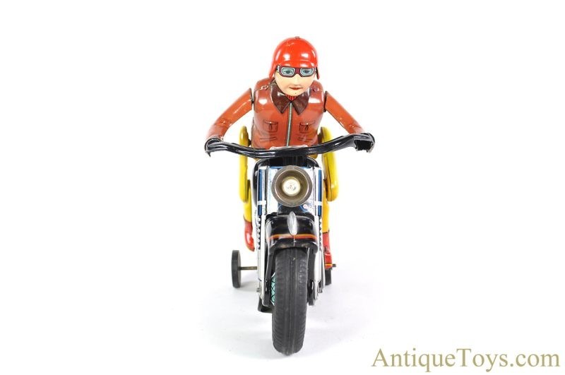 Masudaya Modern Toys (MT) Tin Lithographed Battery-Operated "Atom" Motorcycle "Expert Motorcyclist" <FONT COLOR="ff000 ">*SOLD*</font> - Image 7