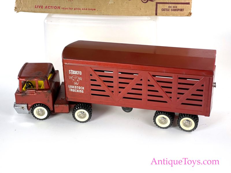 Structo Manufacturing Co. Pressed Steel #503 Cattle Transport "Livestock Trucking" in Box <FONT COLOR="ff000 ">*SOLD*</font>