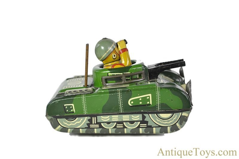 Haji Tin Lithographed Friction Sparking US-20710 "Observation Tank" Japanese Toy <FONT COLOR="ff000 ">*SOLD*</font> - Image 2