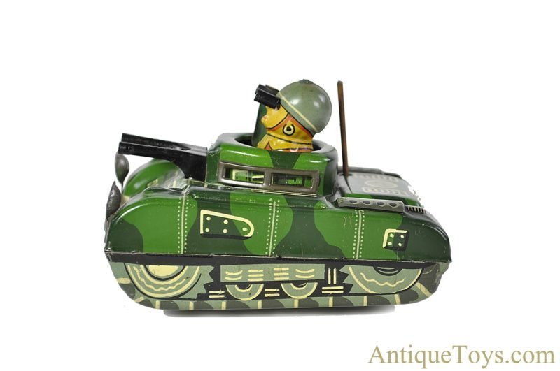 Haji Tin Lithographed Friction Sparking US-20710 "Observation Tank" Japanese Toy <FONT COLOR="ff000 ">*SOLD*</font> - Image 3